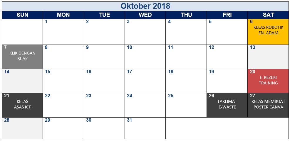 pi1m-oct calendar